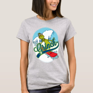 The Grinch   The Grinch Snowboarding T-Shirt