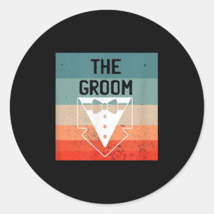 The Groom Bachelor Party Shirts For Men Groomsmen Classic Round Sticker