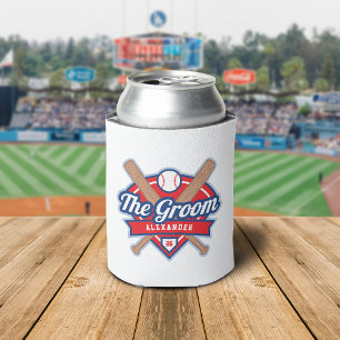 The Groom Baseball Foam Can Cooler