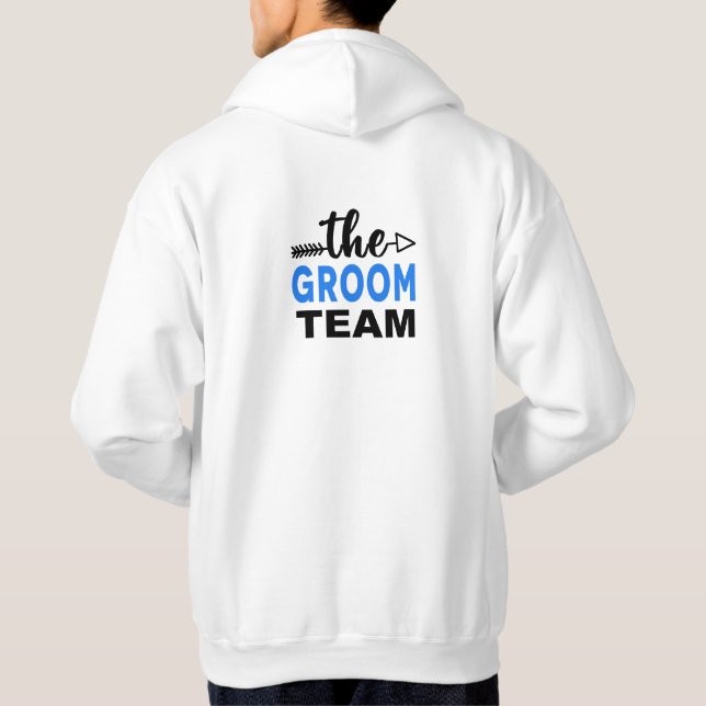 The Groom Crew Blue Hoodie (Back)