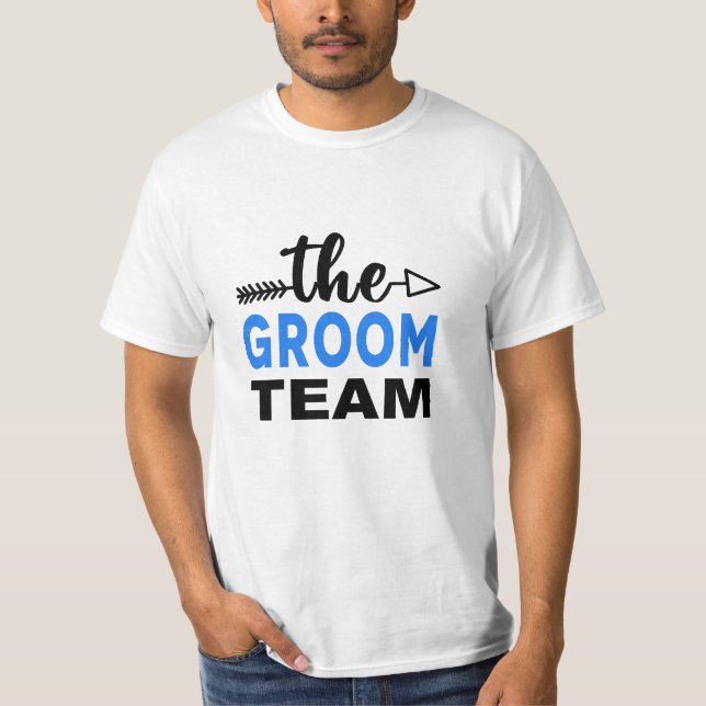 The Groom Crew Blue T-Shirt (Front)