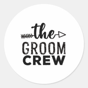 The Groom Crew Classic Round Sticker
