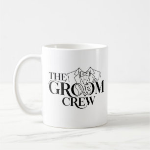The Groom Crew Elegant Tuxedo Wedding Party Coffee Mug