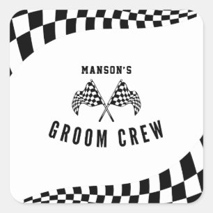 The Groom Crew Square Sticker