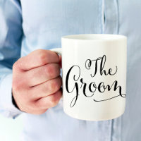 The Groom Elegant Black Script Writing Wedding