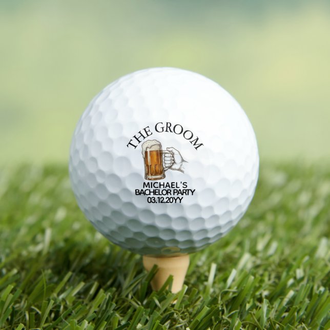 The Groom Golf Bachelor Party Favour Balls (Insitu Tee)