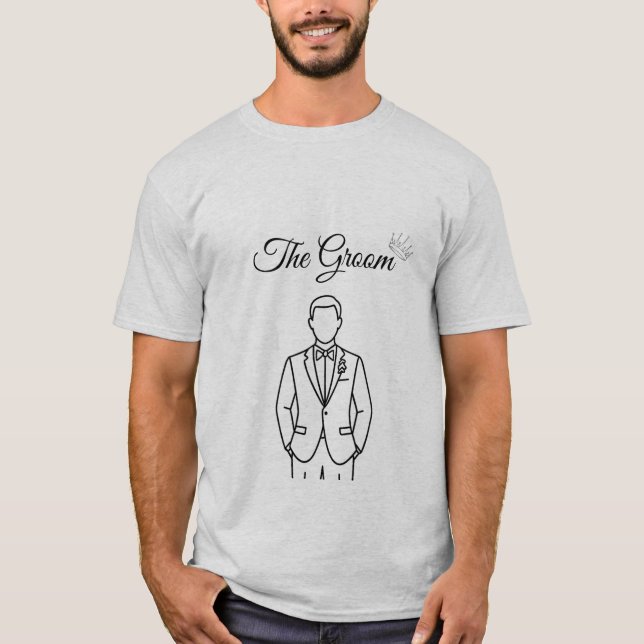 The Groom - Minimalist wedding T-Shirt (Front)
