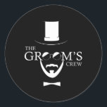 The Groom´s Crew Wedding  Classic Round Sticker<br><div class="desc">The Groom´s Crew Wedding</div>