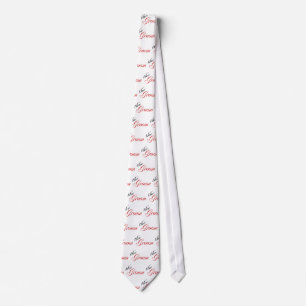 The Groom (Script Red) Tie