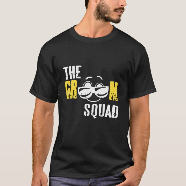 The Groom Squad Retro Funny Bachelor Party T-Shirt (Front)