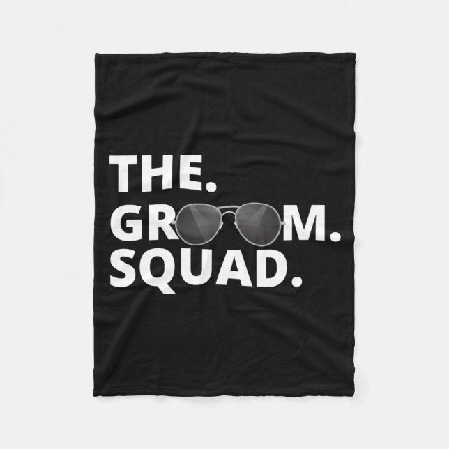 The Groom Team Bachelor Party Performance Fleece Blanket (Front)