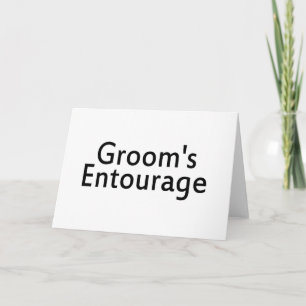 The Grooms Entourage Black Card