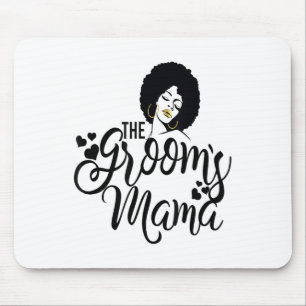 The Grooms Mama Shirt Black Bride Wedding Mum Moth Mouse Pad
