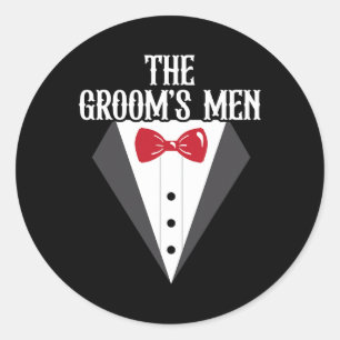 The Grooms' Men Groom Squad Stag Night Bachelor Pa Classic Round Sticker