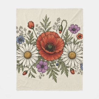 The Groovy Dream Meadow Fleece Blanket