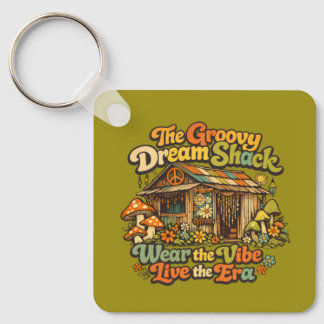 The Groovy Dream Shack Square Keychain