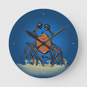 the groovy sea spider round clock