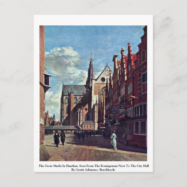 The Grote Markt In Haarlem Postcard (Front)