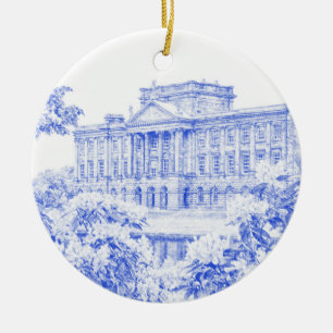 The Grounds at Pemberley (Blue) - Ceramic Tree Decoration