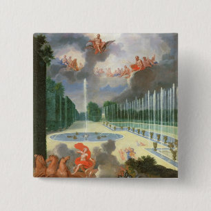 The Groves of Versailles. View of Dragon Pool 15 Cm Square Badge