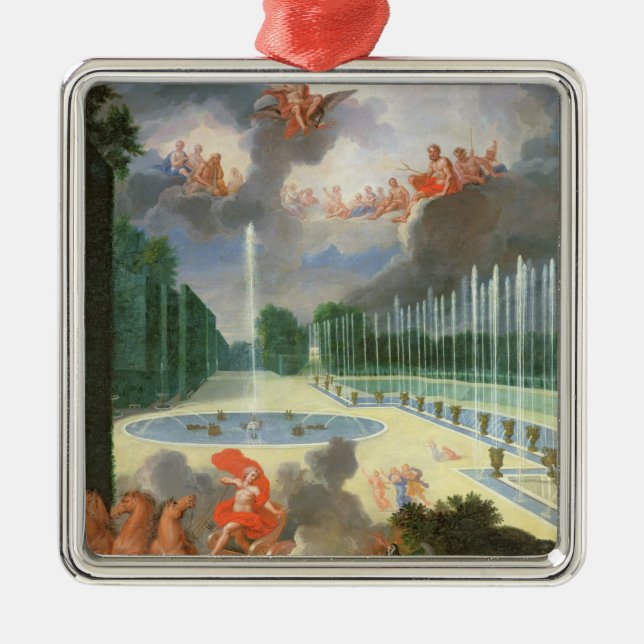 The Groves of Versailles. View of Dragon Pool Metal Tree Decoration (Front)