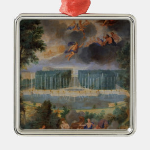 The Groves of Versailles. View of pool of Neptune Metal Tree Decoration