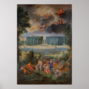 The Groves of Versailles. View of pool of Neptune Poster