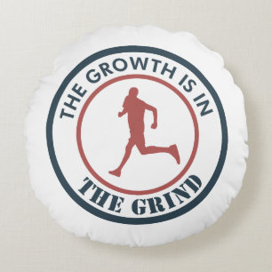 The Growth Is In The Grind Running Throw Pillow