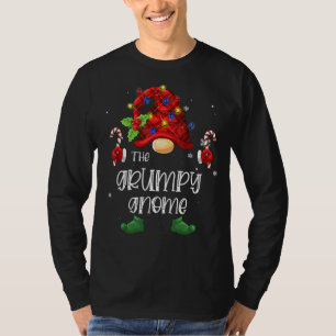 The Grumpy Gnome Buffalo Plaid Christmas Tree Ligh T-Shirt
