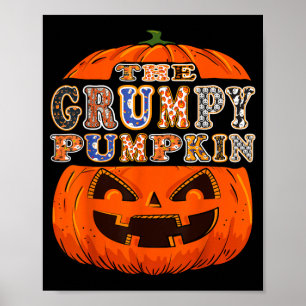 The Grumpy Pumpkin Halloween Funny Costume Poster