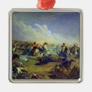 The Guard hussars attacking near Warsaw Metal Tree Decoration