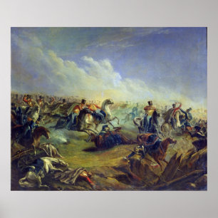 The Guard hussars attacking near Warsaw Poster