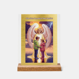 The guardian angel accompanies you acrylic sign