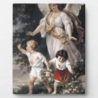 The Guardian Angel and Children, Vintage Painting.