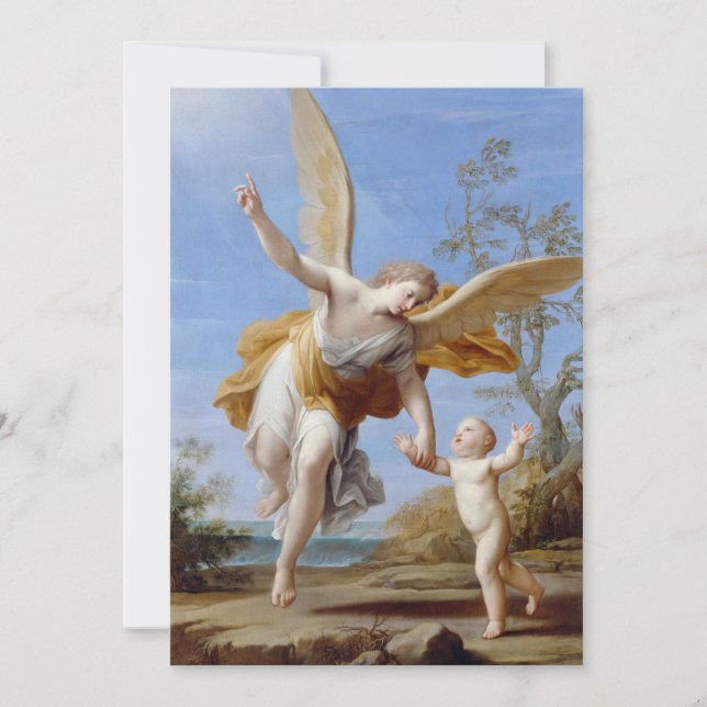 "The Guardian Angel" custom invitations (Front)