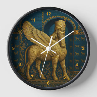 The Guardian Lamassu Wall Clock