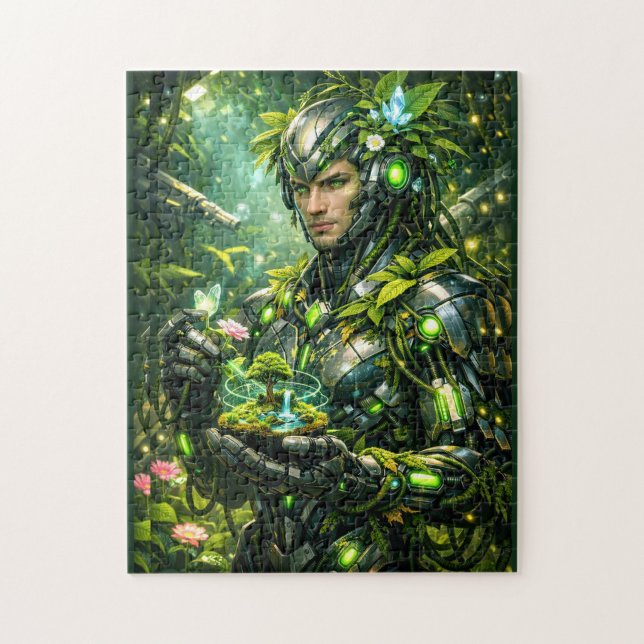 The Guardian of Green Futures  Jigsaw Puzzle (The future breathes in green light!)