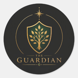 The Guardian Taurus Archetype Round Sticker