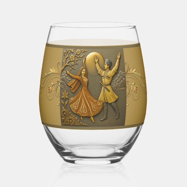 The Guardians of the Dance Drinkware Set Stemless Wine Glass (Front)