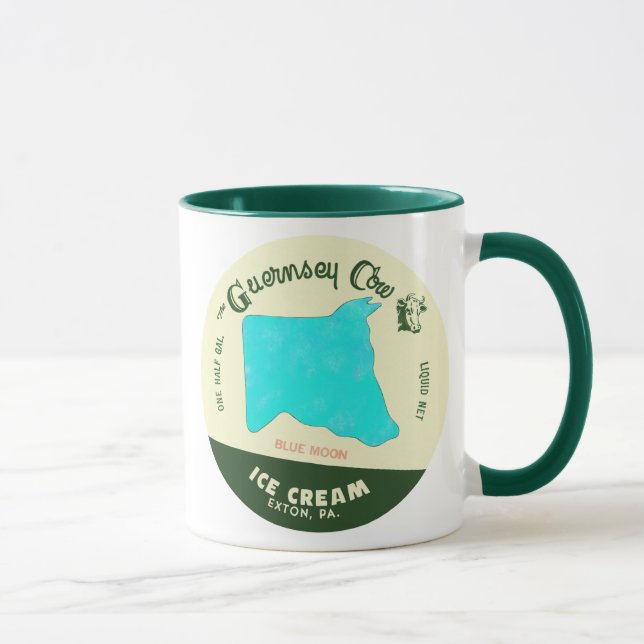 The Guernsey Cow Blue Moon Ice Cream Mug (Right)