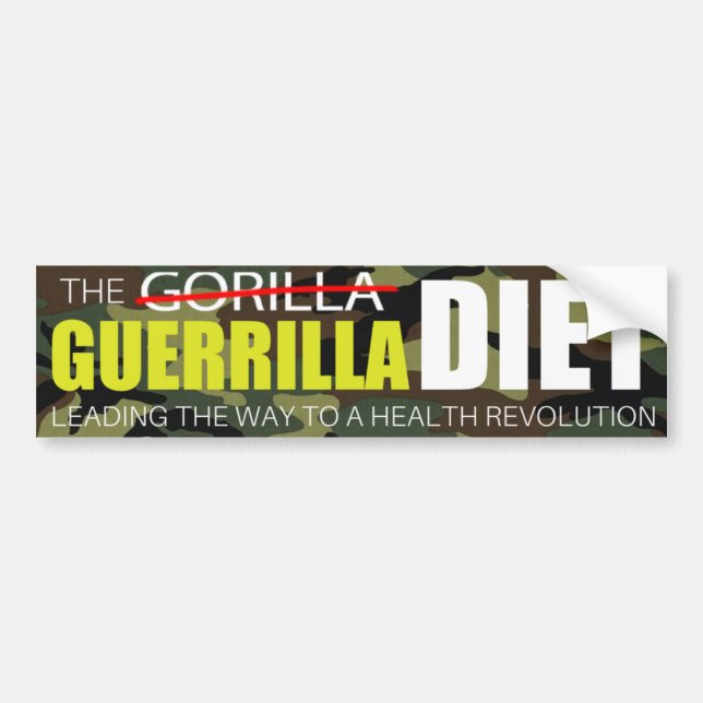The Guerrilla Diet Bumper Sticker (Front)