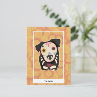 The Guide – Día de los Muertos Dog Tarot Art Postcard