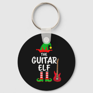 The Guitar Elf Matching Family Christmas Key Ring