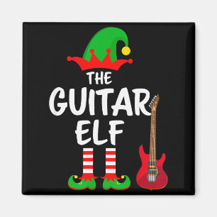 The Guitar Elf Matching Family Christmas Magnet