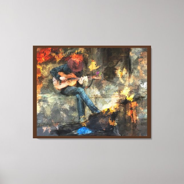 The Guitar Man Canvas Print (Front)