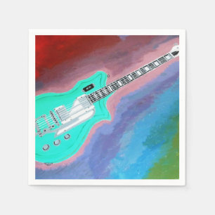 The guitar paper napkins 