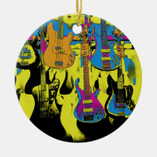 The Guitar Party - Musical Instrument Ceramic Orna Tree Decoration