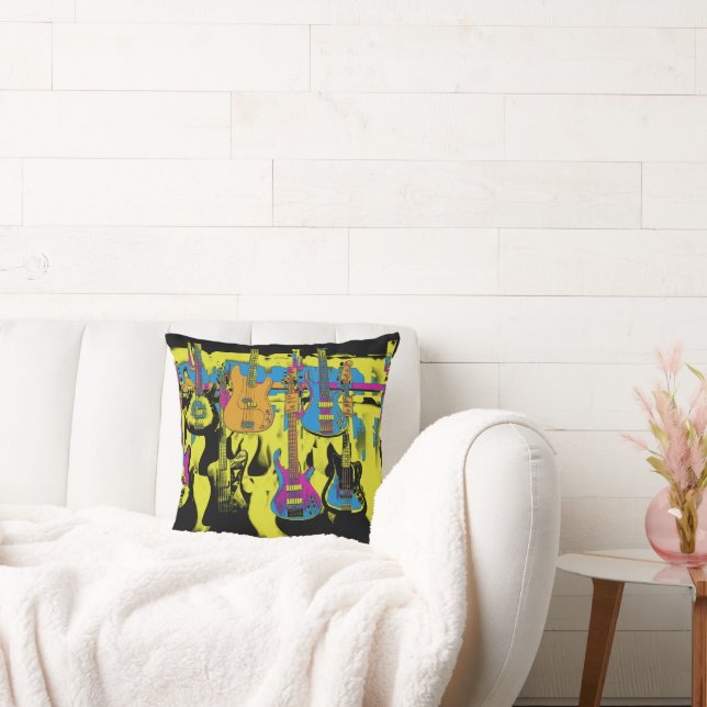 The Guitar Party - Musical Instrument  Cushion (Couch)