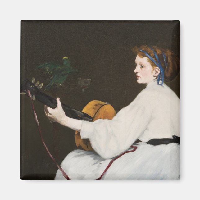 The Guitar Player by Édouard Manet Magnet (Front)
