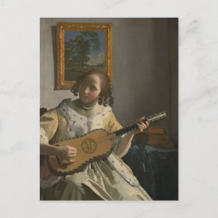 The Guitar Player by Johannes Vermeer Postcard